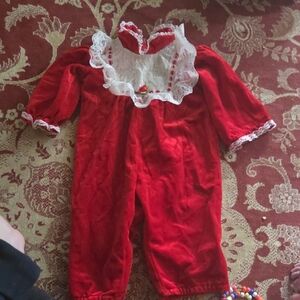 Vintage Baby Outfit with Lace Accents